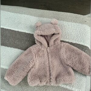 Girls 18 months Cozy Pink Teddy Bear Hoodie